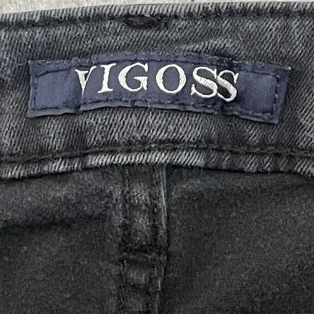 Vigoss The Jagger Jeans Women’s 28 Black Distressed Super Skinny 29 Inseam